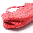 Bottega Veneta Handbag Intrecciato Red Leather — view 8