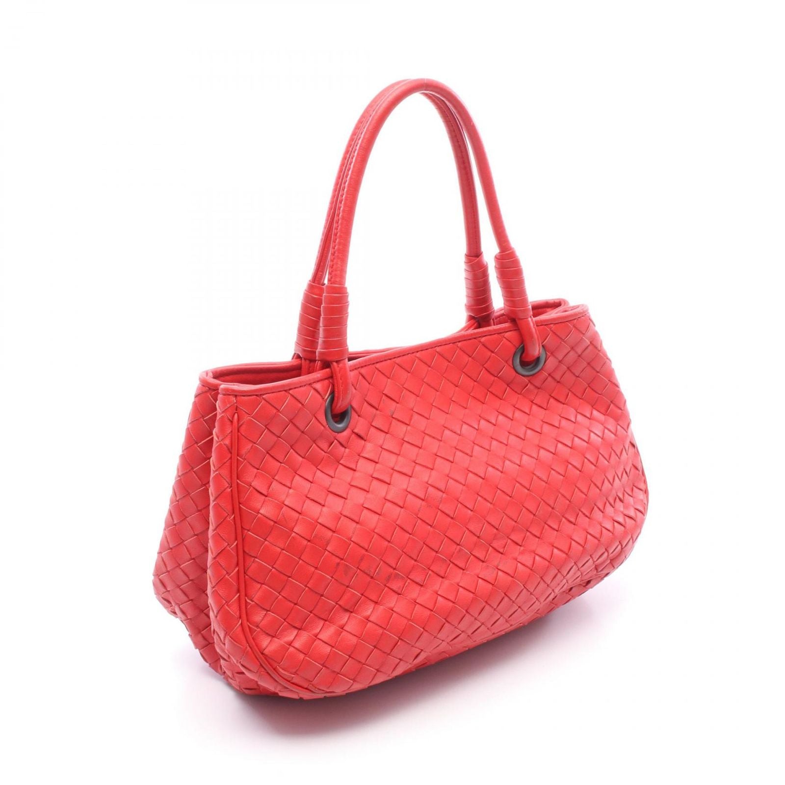 Bottega Veneta Handbag Intrecciato Red Leather — view 2