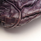 Bottega Veneta Shoulder Bag Intrecciato Purple Leather — view 8