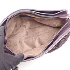 Bottega Veneta Shoulder Bag Intrecciato Purple Leather — view 3