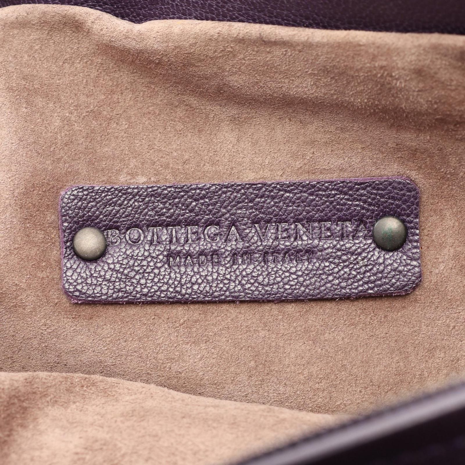 Bottega Veneta Shoulder Bag Intrecciato Purple Leather — view 4