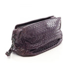 Bottega Veneta Shoulder Bag Intrecciato Purple Leather — view 2