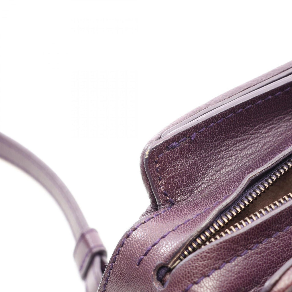 Bottega Veneta Shoulder Bag Intrecciato Purple Leather — view 6