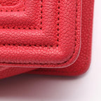 Chanel Shoulder Bag Boy Small Red Caviar Leather Chain — view 8