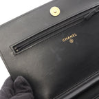 Chanel Shoulder Bag Boy Black Lambskin Boy Chain Wallet — view 6