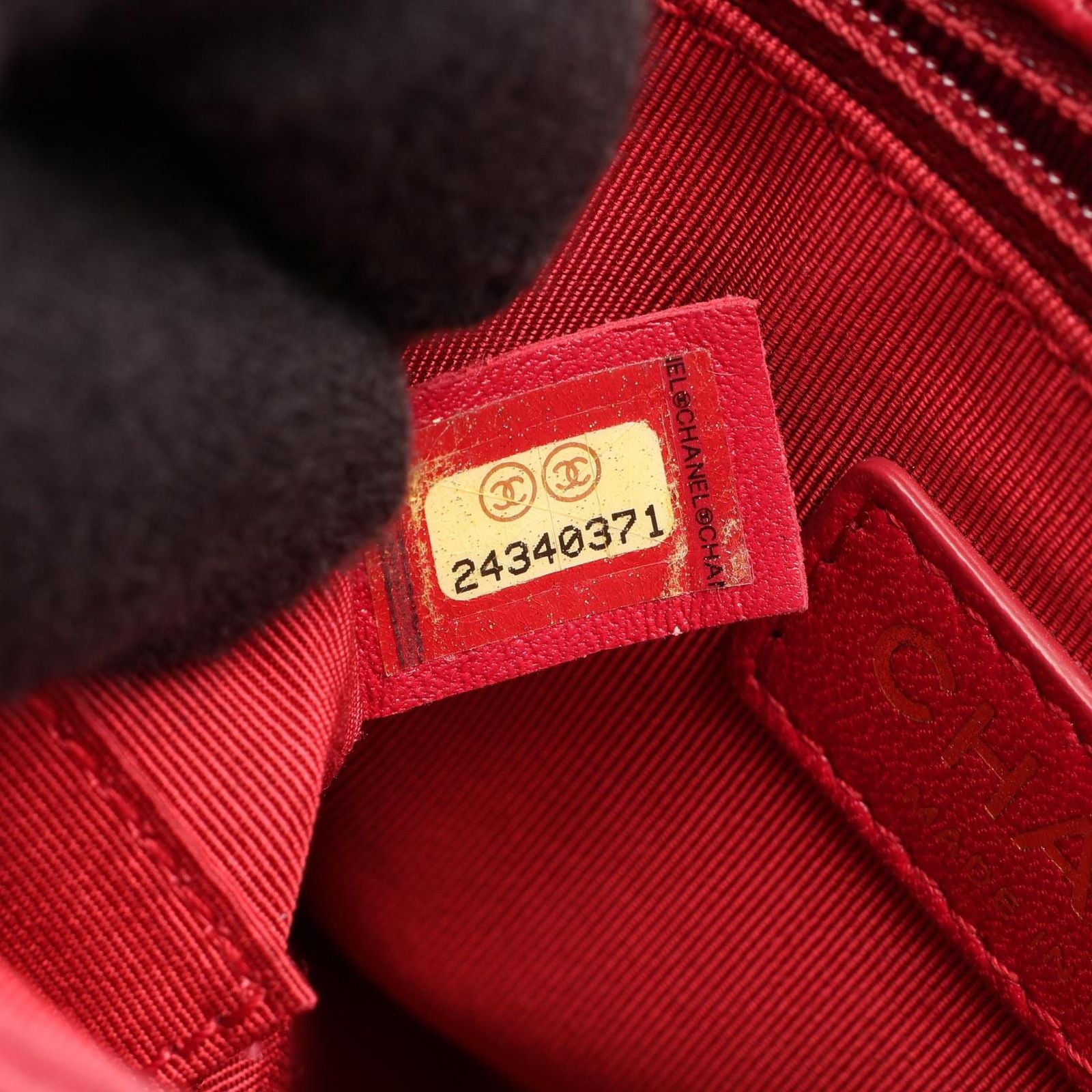 Chanel Shoulder Bag Quilted Top Handle 2-Way Red Caviar Leather Top Full Flap — view 5