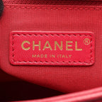 Chanel Shoulder Bag Quilted Top Handle 2-Way Red Caviar Leather Top Full Flap — view 4