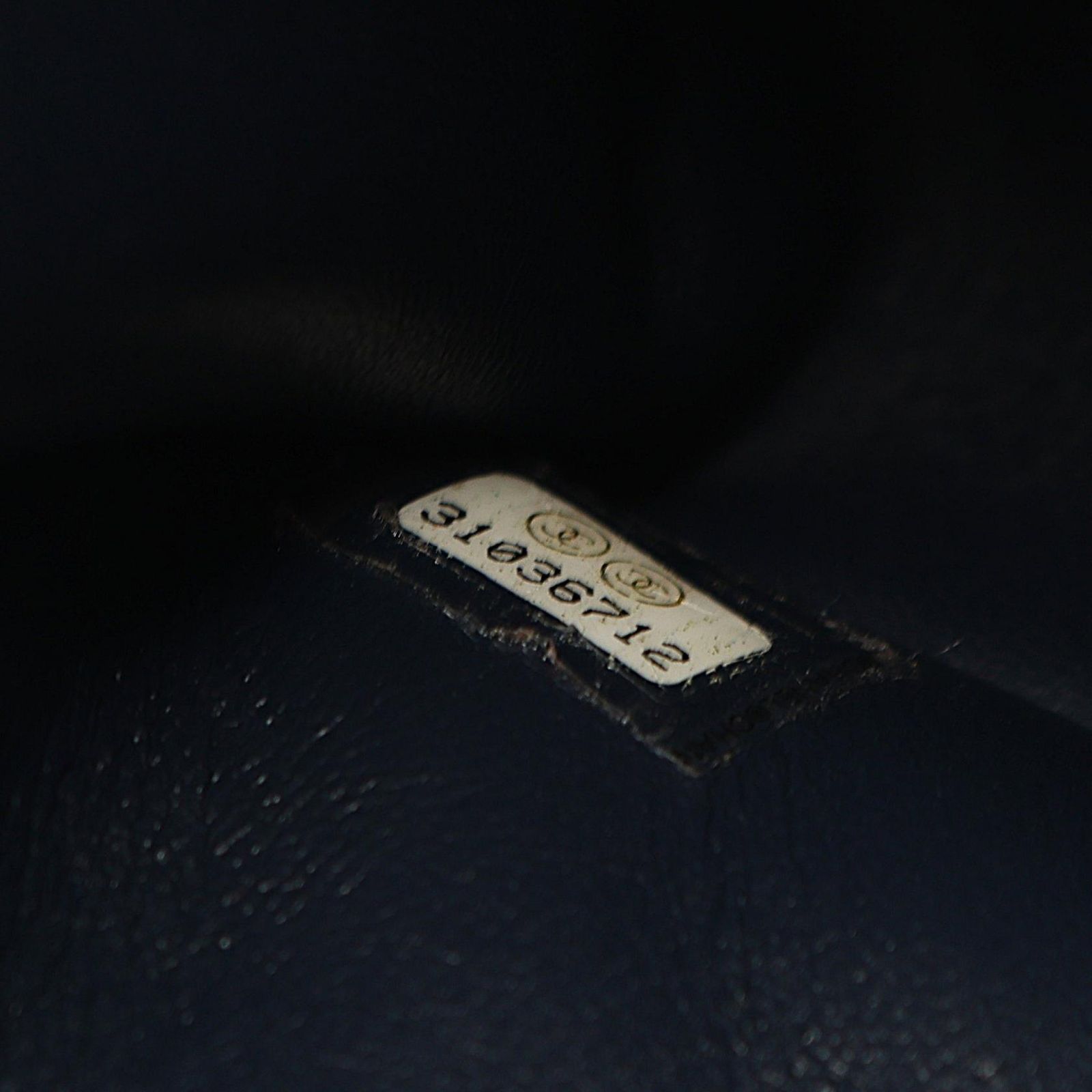 Chanel Shoulder Bag Quilted Navy Lambskin Small Chain — view 5