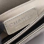 Chanel Shoulder Bag Quilted Round Flap Small Metallic Sill Bague Lambskin Chain — view 4