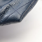Chanel Shoulder Bag Half Moon CC Logo Navy Caviar Leather CC Chain Wallet — view 7