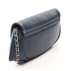 Chanel Shoulder Bag Half Moon CC Logo Navy Caviar Leather CC Chain Wallet — view 2