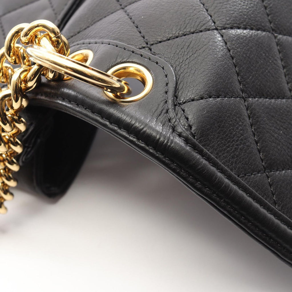 Chanel Shoulder Bag Quilted Black Lambskin Small Chain — view 7