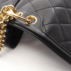 Chanel Shoulder Bag Quilted Black Lambskin Small Chain — view 7