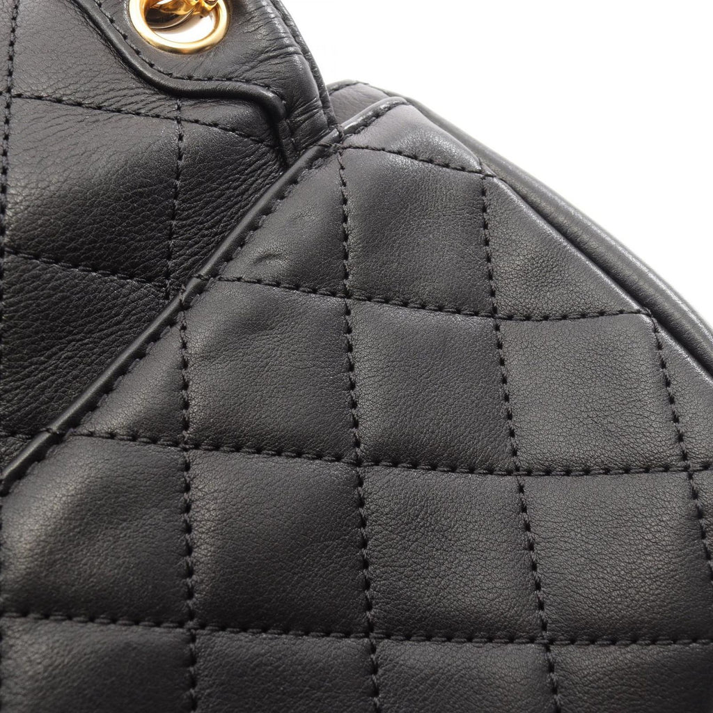 Chanel Shoulder Bag Quilted Black Lambskin Small Chain — view 8
