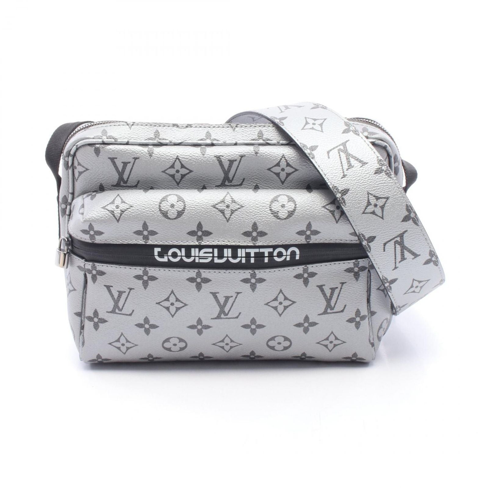 Louis Vuitton Shoulder Bag Reflective Messenger PM Silver Canvas