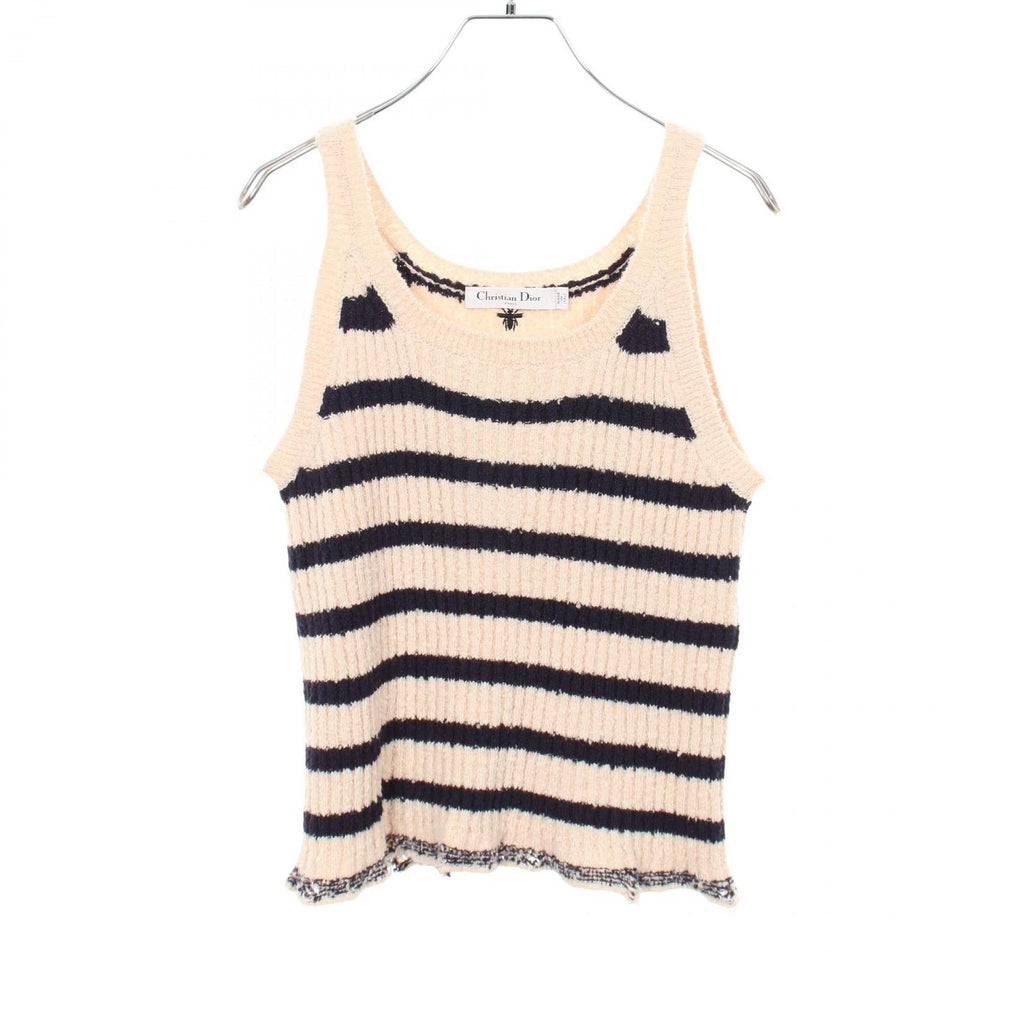 Dior Cardigan Marinier Twin Set Distressed Tank Top Cotton — view 3