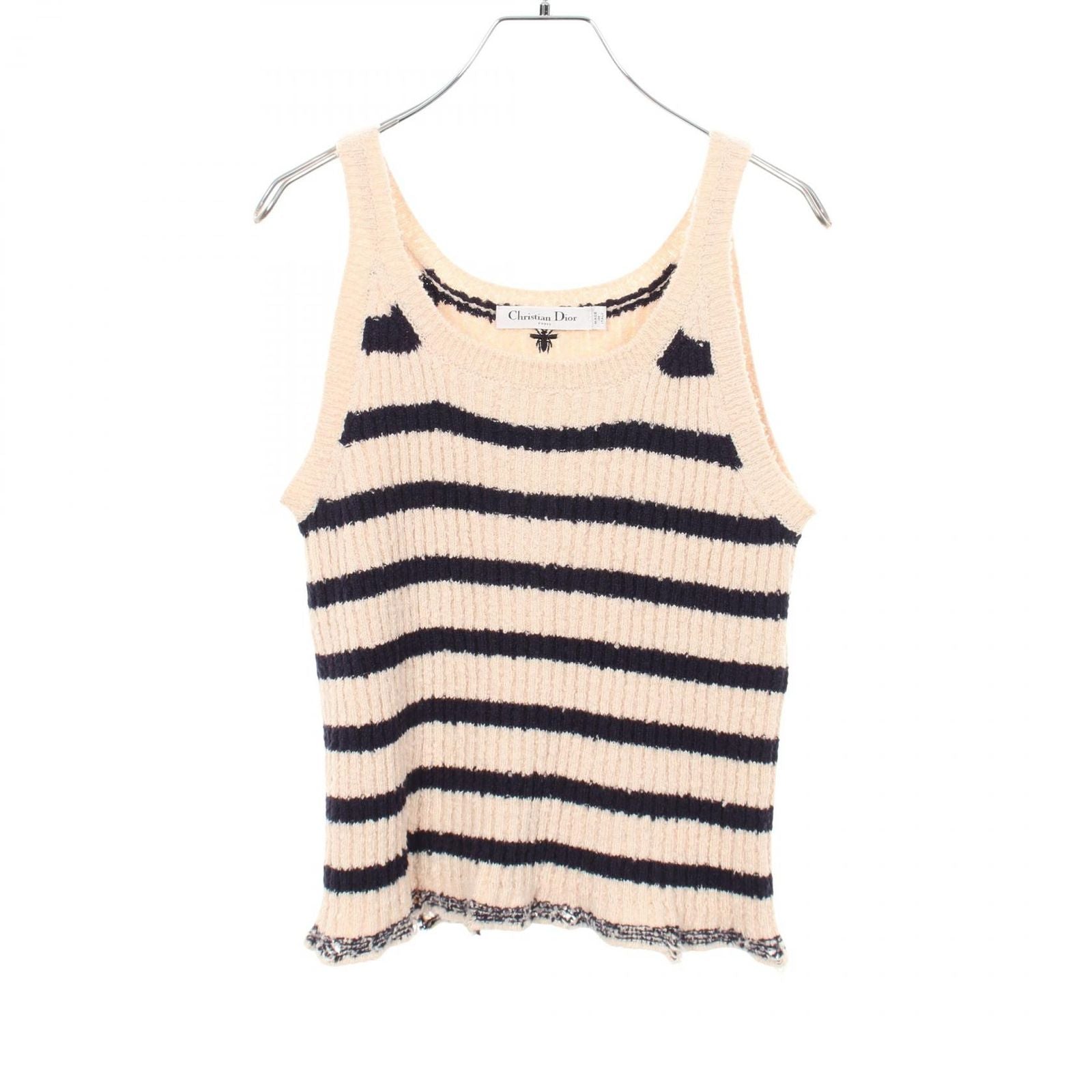Dior Cardigan Marinier Twin Set Distressed Tank Top Cotton — view 3