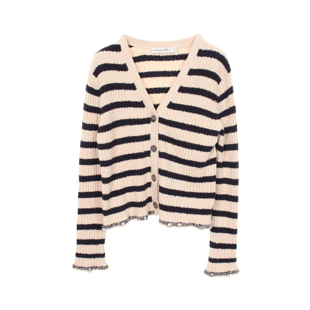 Dior Cardigan Marinier Twin Set Distressed Tank Top Cotton