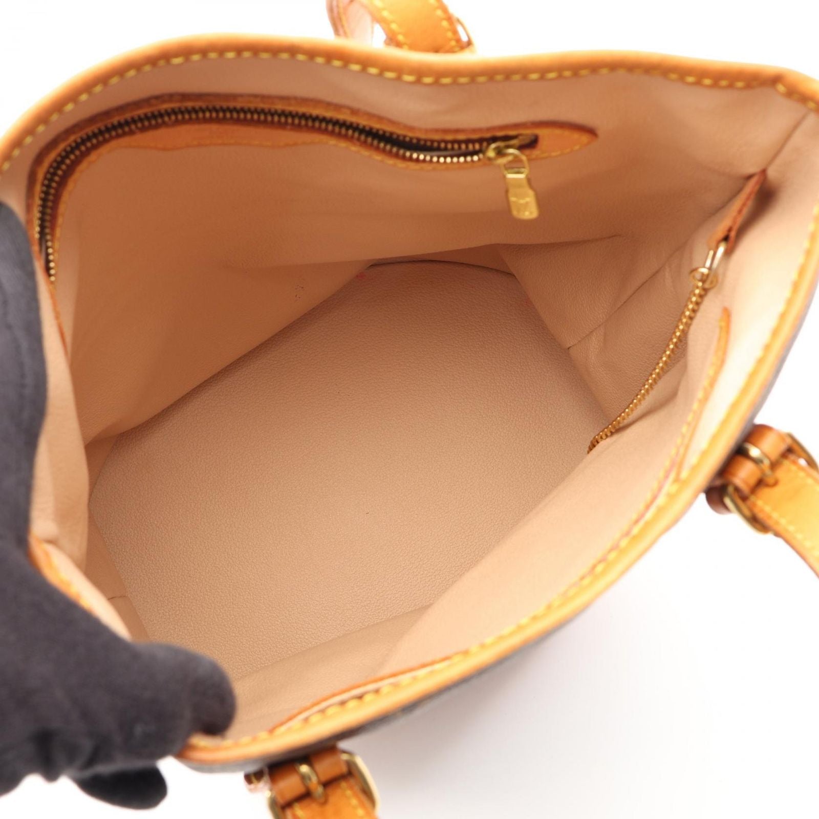 Louis Vuitton Shoulder Bag Bucket GM Canvas Leather — view 3