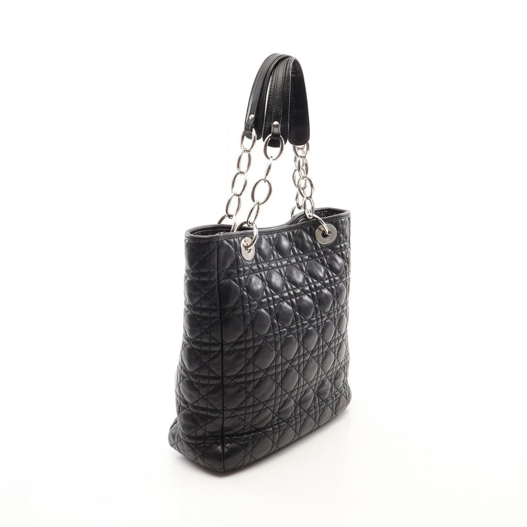 Dior Tote Cannage Black Leather Chain — view 2