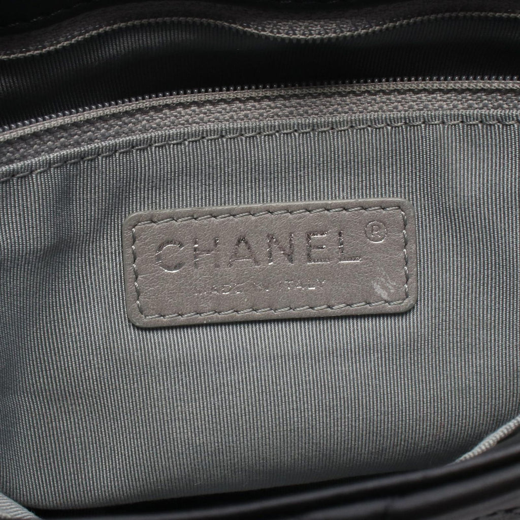 Chanel Quilted 2-Way Black Leather Shoulder — view 4