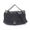 Chanel Quilted 2-Way Black Leather Shoulder