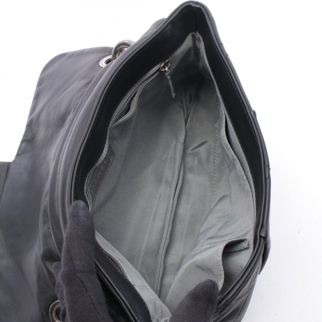 Chanel Quilted 2-Way Black Leather Shoulder — view 3