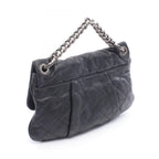 Chanel Quilted 2-Way Black Leather Shoulder — view 2