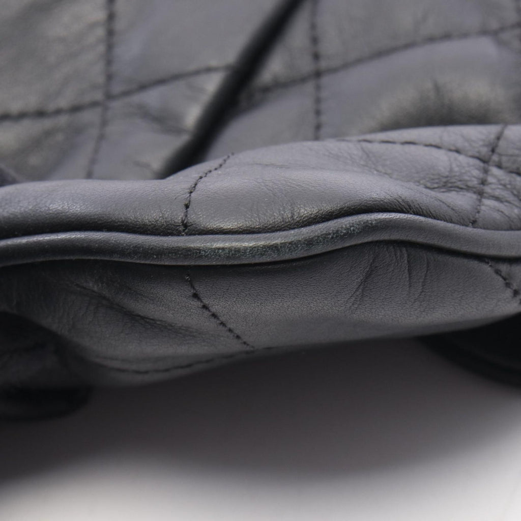 Chanel Quilted 2-Way Black Leather Shoulder — view 6