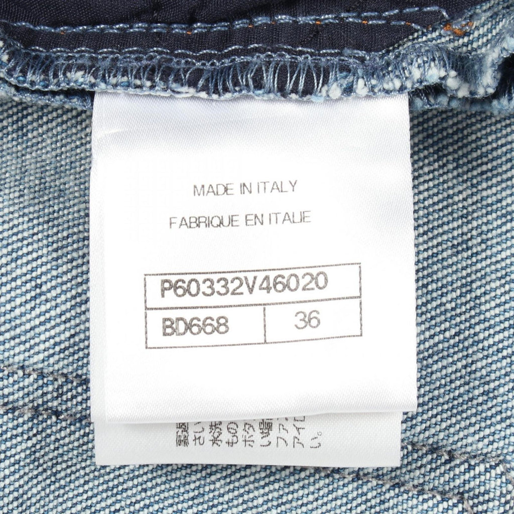 Chanel Denim Pants CC Logo Button Cotton — view 5