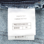 Chanel Denim Pants CC Logo Button Cotton — view 5