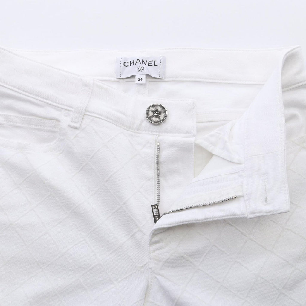 Chanel Denim Pants Quilted Skinny Cotton — view 6
