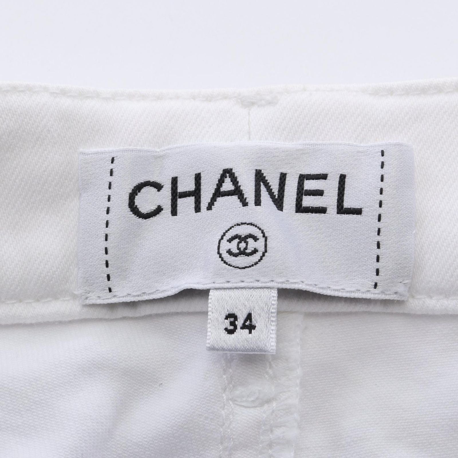 Chanel Denim Pants Quilted Skinny Cotton — view 3