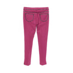 Chanel Pants CC Logo Button Tweed Trim Skinny Cotton — view 2