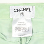 Chanel Pants CC Logo Pearl Button Skinny Cotton — view 3