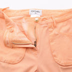 Chanel Pants CC Logo Pearl Button Skinny Cotton — view 6