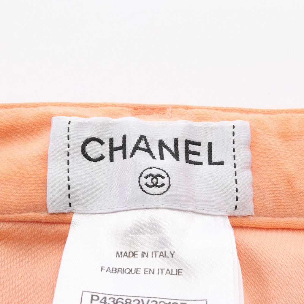 Chanel Pants CC Logo Pearl Button Skinny Cotton — view 3