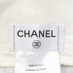 Chanel Denim Pants CC Logo Button Washout Skinny Cotton — view 3