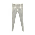 Chanel Denim Pants CC Logo Button Washout Skinny Cotton