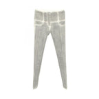 Chanel Denim Pants CC Logo Button Washout Skinny Cotton