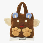 Gucci Fleece Handbag Brown Silver