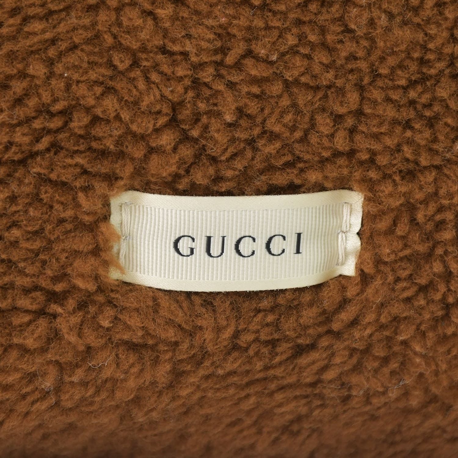 Gucci Fleece Handbag Brown Silver — view 5