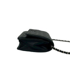 Chanel Card Present Quilted CC Logo Lambskin Shoulder Bag Pochette Black — view 6