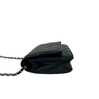 Chanel Card Present Quilted CC Logo Lambskin Shoulder Bag Pochette Black — view 5