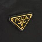 Prada Tote Bag Triangle Logo Nylon Black Gold — view 5