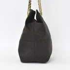 Prada Tote Bag Triangle Logo Nylon Black Gold — view 3