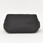 Prada Tote Bag Triangle Logo Nylon Black Gold — view 8