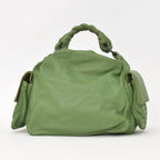 Bottega Veneta Intrecciato Handbag Khaki Calfskin — view 2