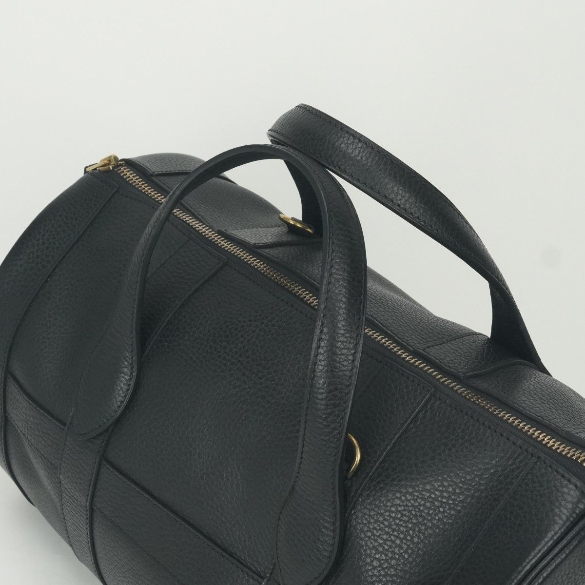 Hermes All Day Boston Bag Ardennes Noir Black Gold — view 4