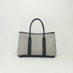 Hermes Garden Party PM 36 Tote Buffalo Noir Black Silver Handbag